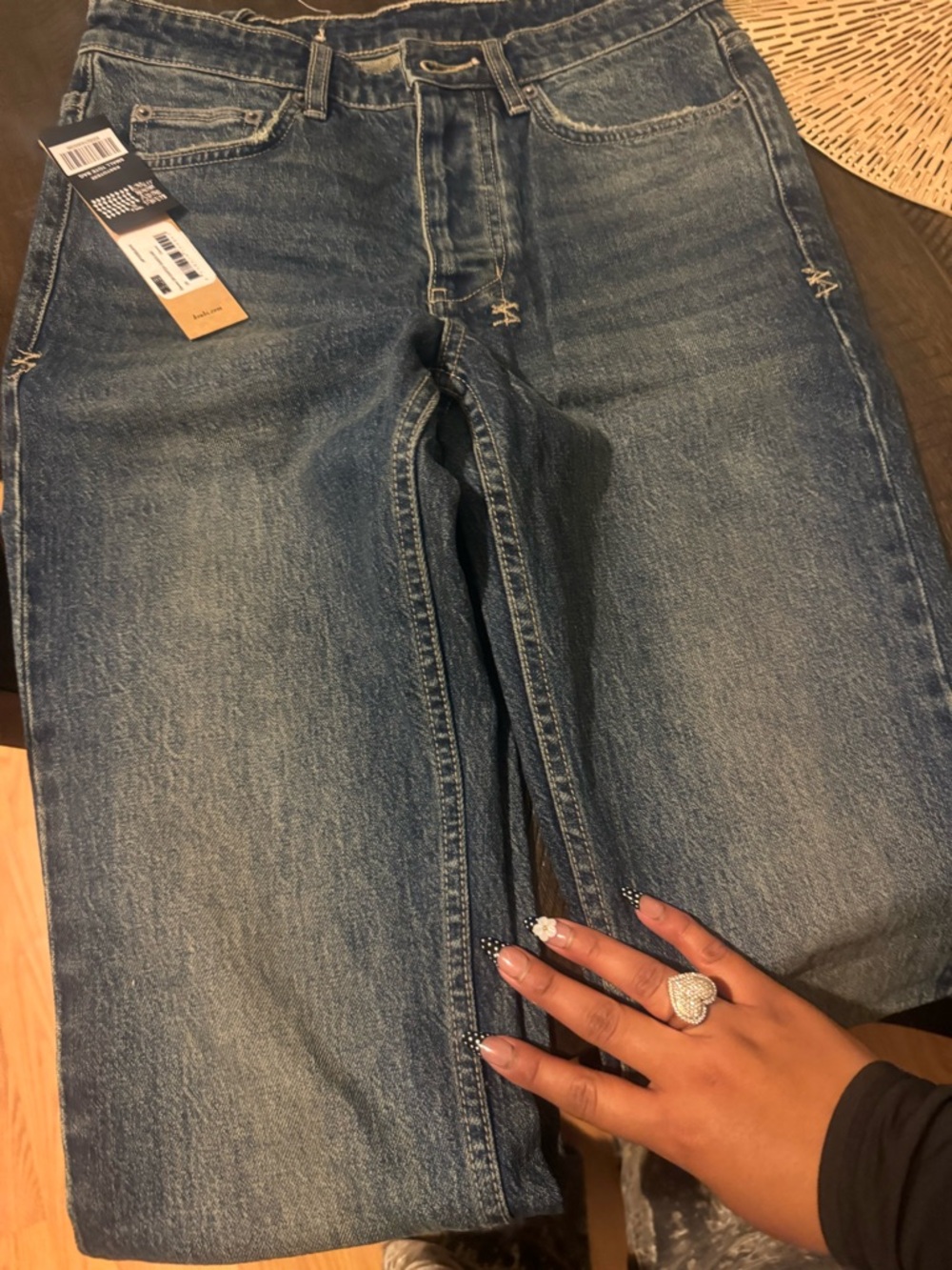 Ksubi Distressed Straight-Leg Jeans in Blue Wash